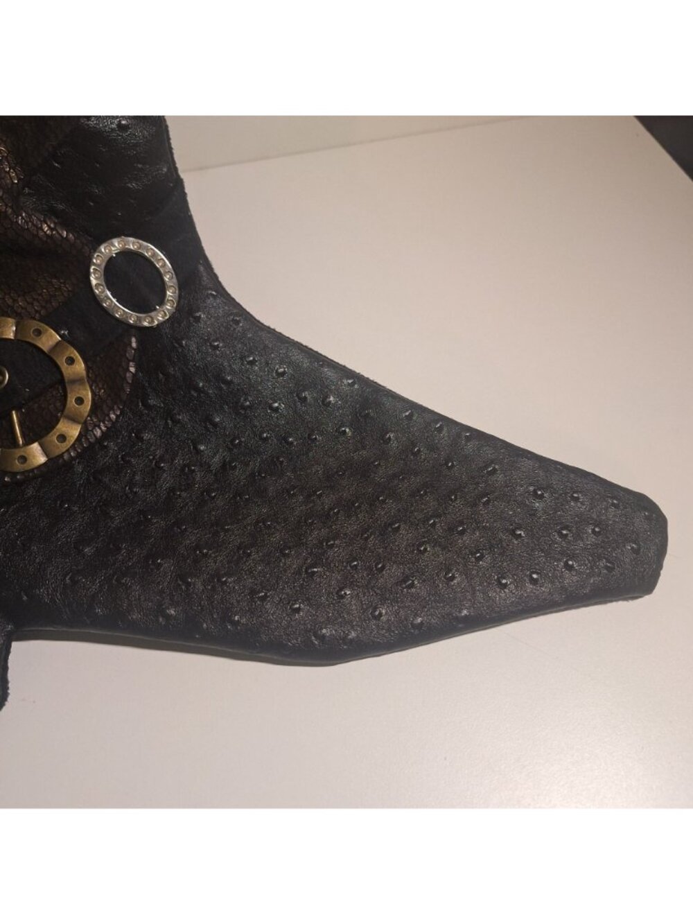 18" Cowboy Boot Christmas Stocking Dorothy Madans 08 Faux Leather Embellishments - Picture 4 of 10